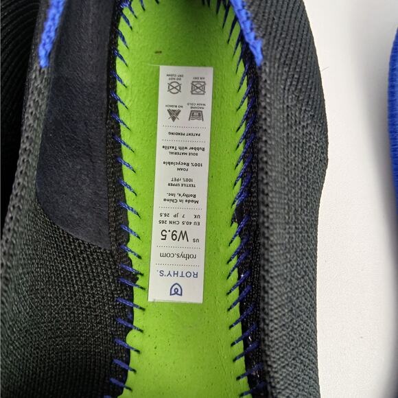 Rothy's Women's SZ 9.5 The Almond Loafer In Black Runs 1/2 Size Large - Picture 10 of 10